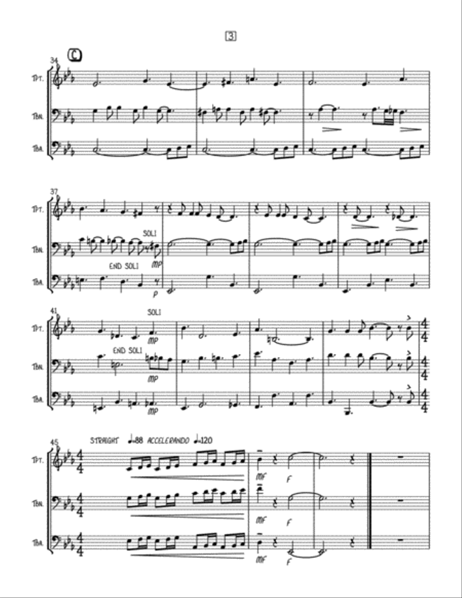 Moonlight Serenade Brass Ensemble scores gallery preview page 4