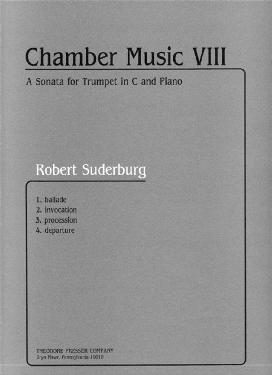 Chamber Music VIII Chamber Music scores gallery preview page 1