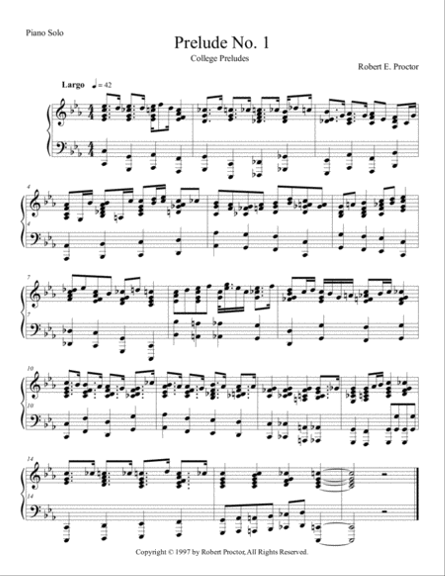 Seven College Preludes for Piano Solo Piano Solo scores gallery preview page 2