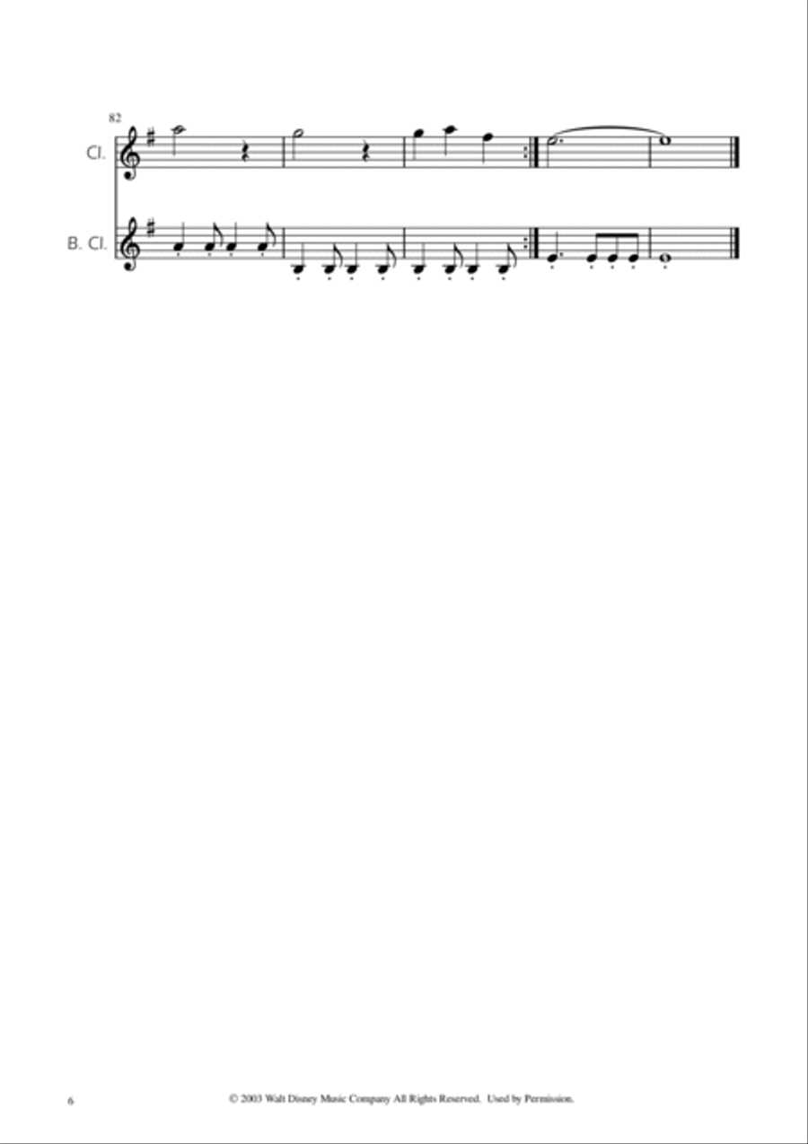 He's A Pirate Clarinet Duet scores gallery preview page 6
