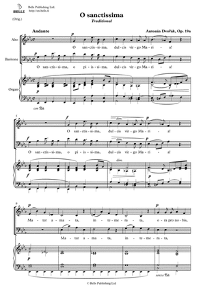 O sanctissima, Op. 19a (Original key. E-flat Major)