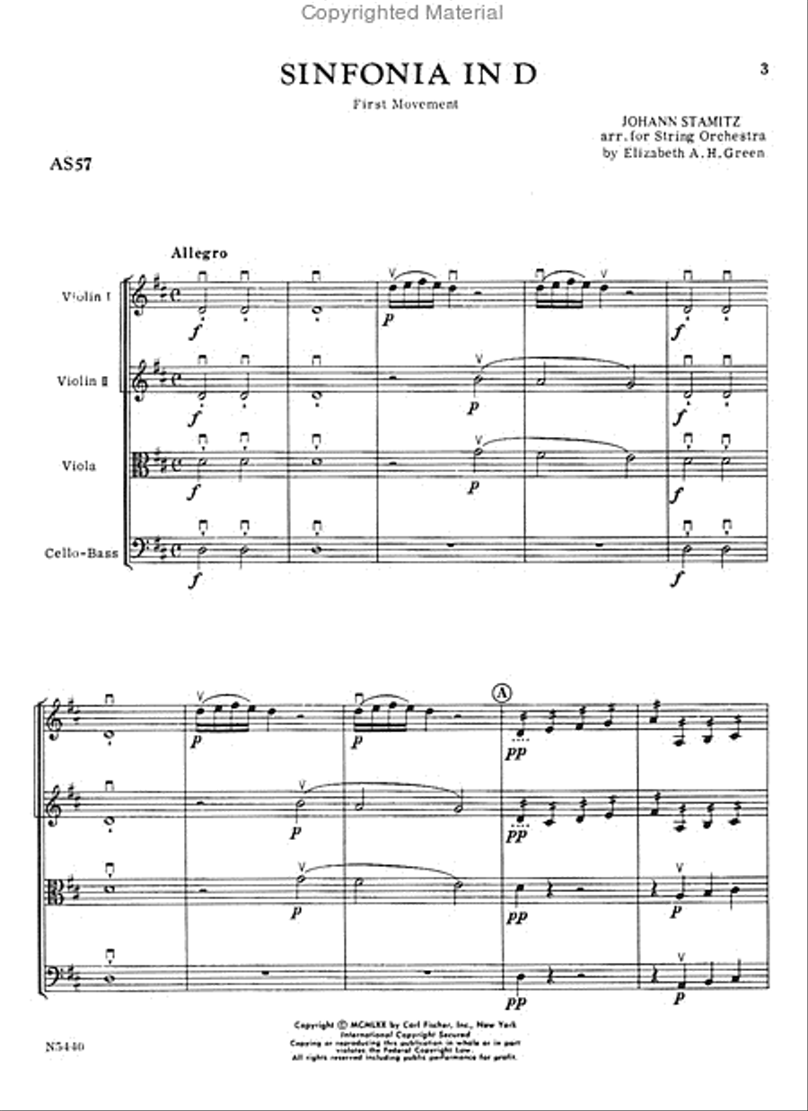 Sinfonia in D (First Movement) String Orchestra scores gallery preview page 2