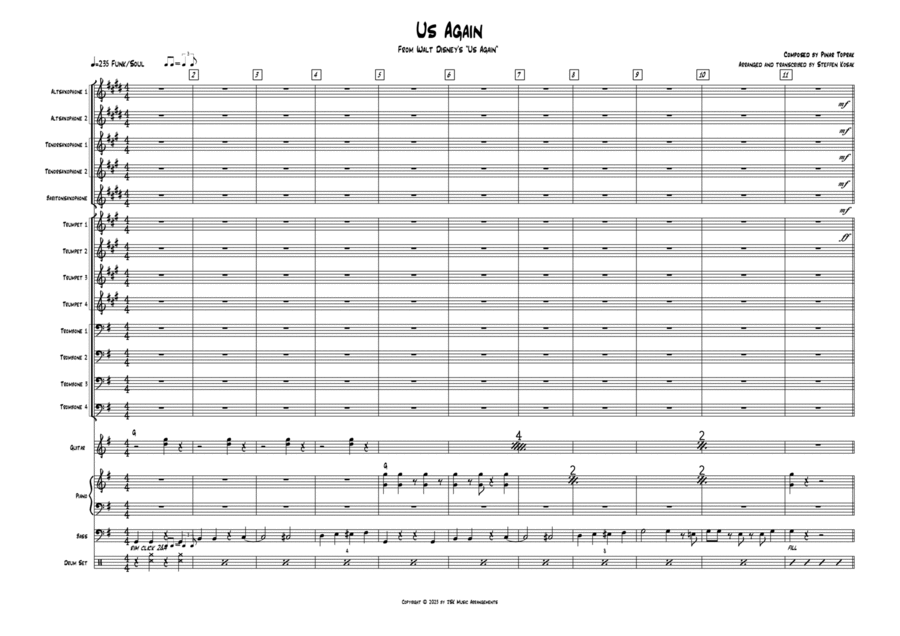 Us Again (Big Band Score + Parts) Jazz Ensemble scores gallery preview page 1