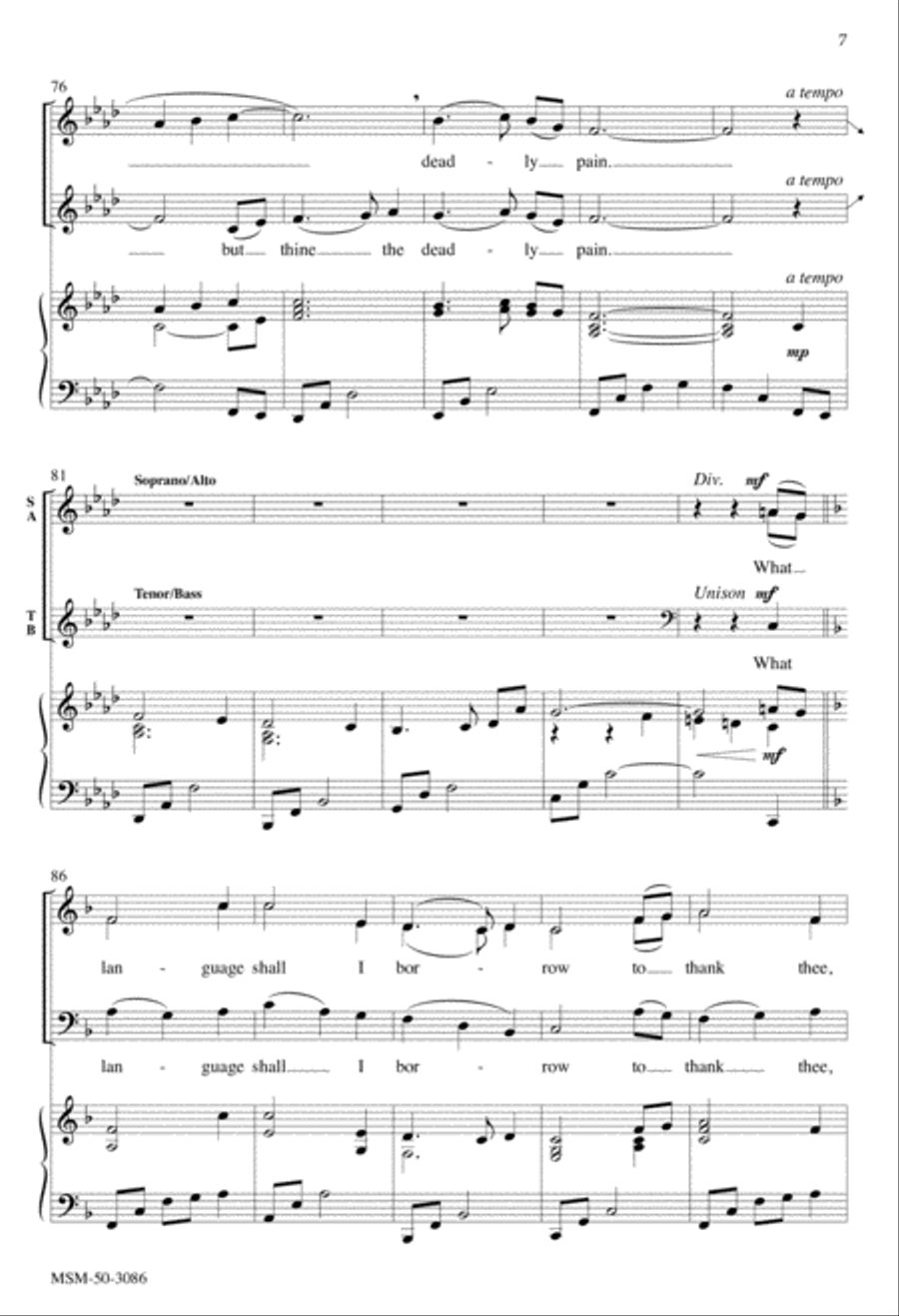 O Sacred Head, Now Wounded 4-Part scores gallery preview page 7