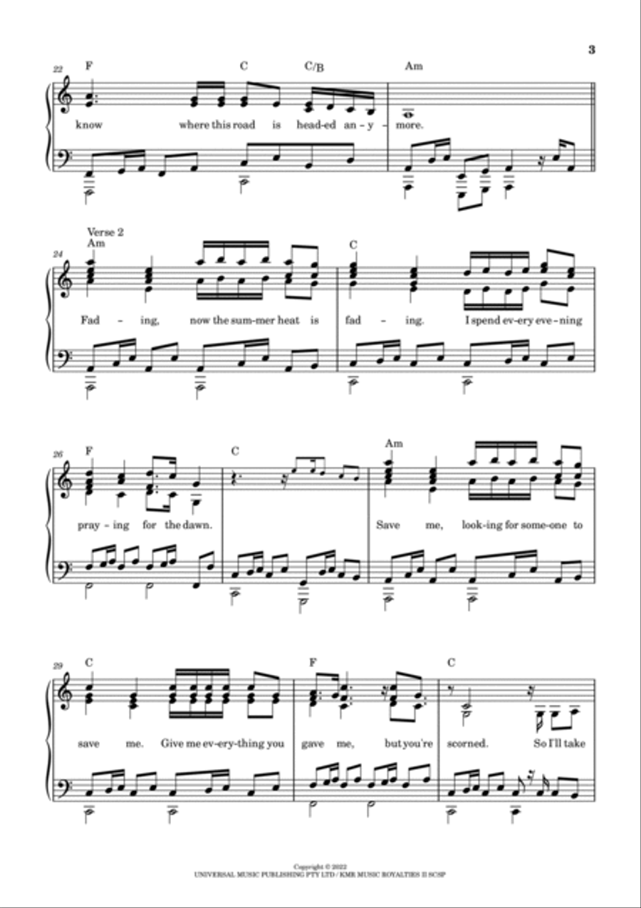 Dear August Piano Solo scores gallery preview page 3