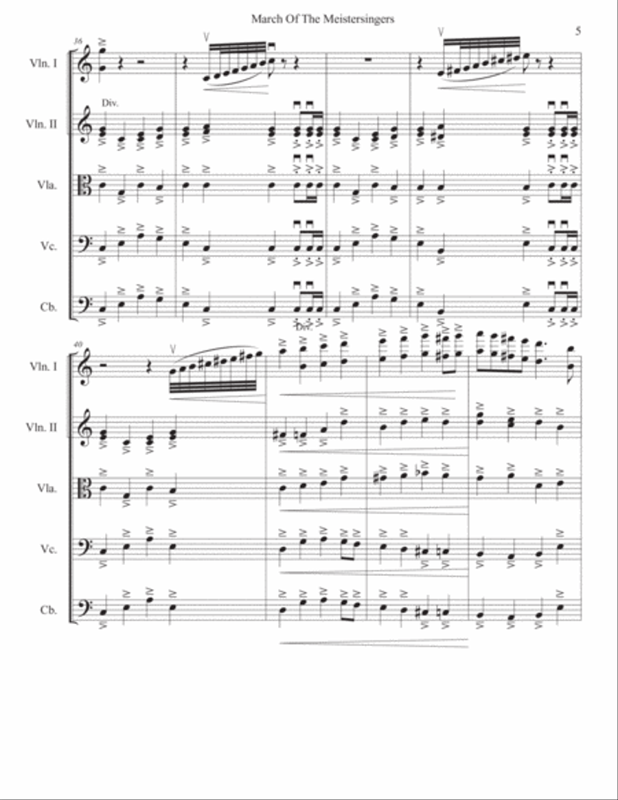 March Of The Meistersingers for string orchestra String Orchestra scores gallery preview page 6