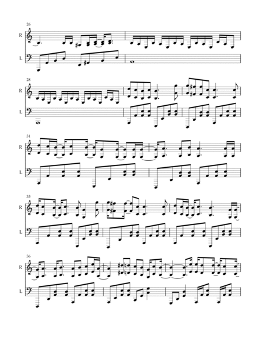 The Unforgiven Piano Solo scores gallery preview page 3