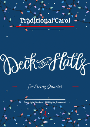 Deck The Halls - String Quartet (Full Score and Parts)