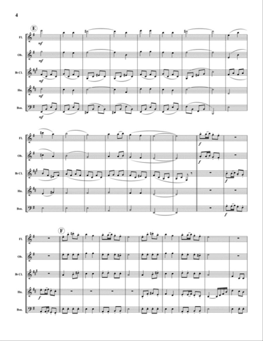 Christmas Suite 1 Woodwind Quintet scores gallery preview page 4