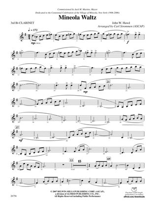 Mineola Waltz: 3rd B-flat Clarinet