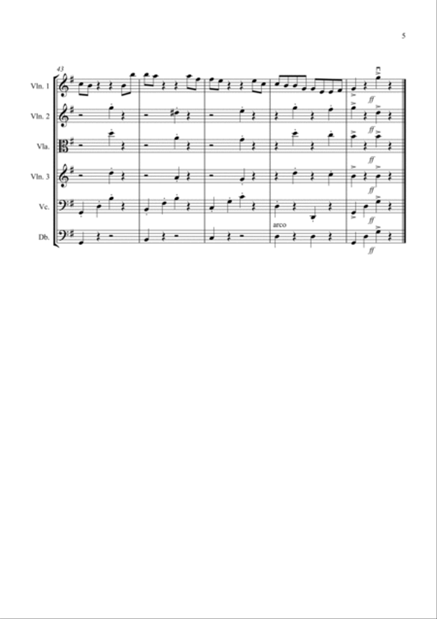 Dance of the Hours for String Orchestra String Orchestra scores gallery preview page 5