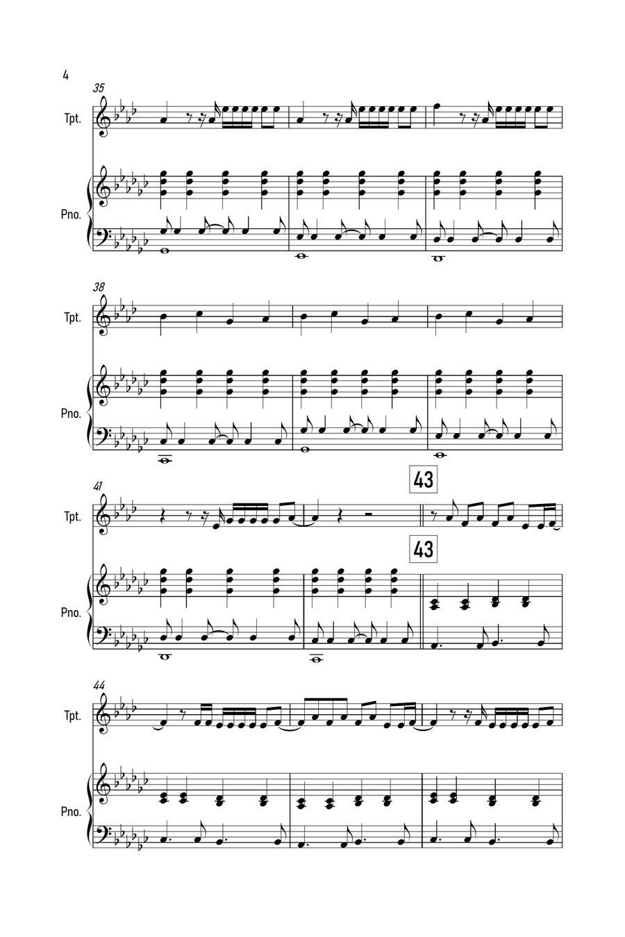 Exile Trumpet Solo scores gallery preview page 4