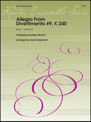 Allegro From Divertimento #9, K240