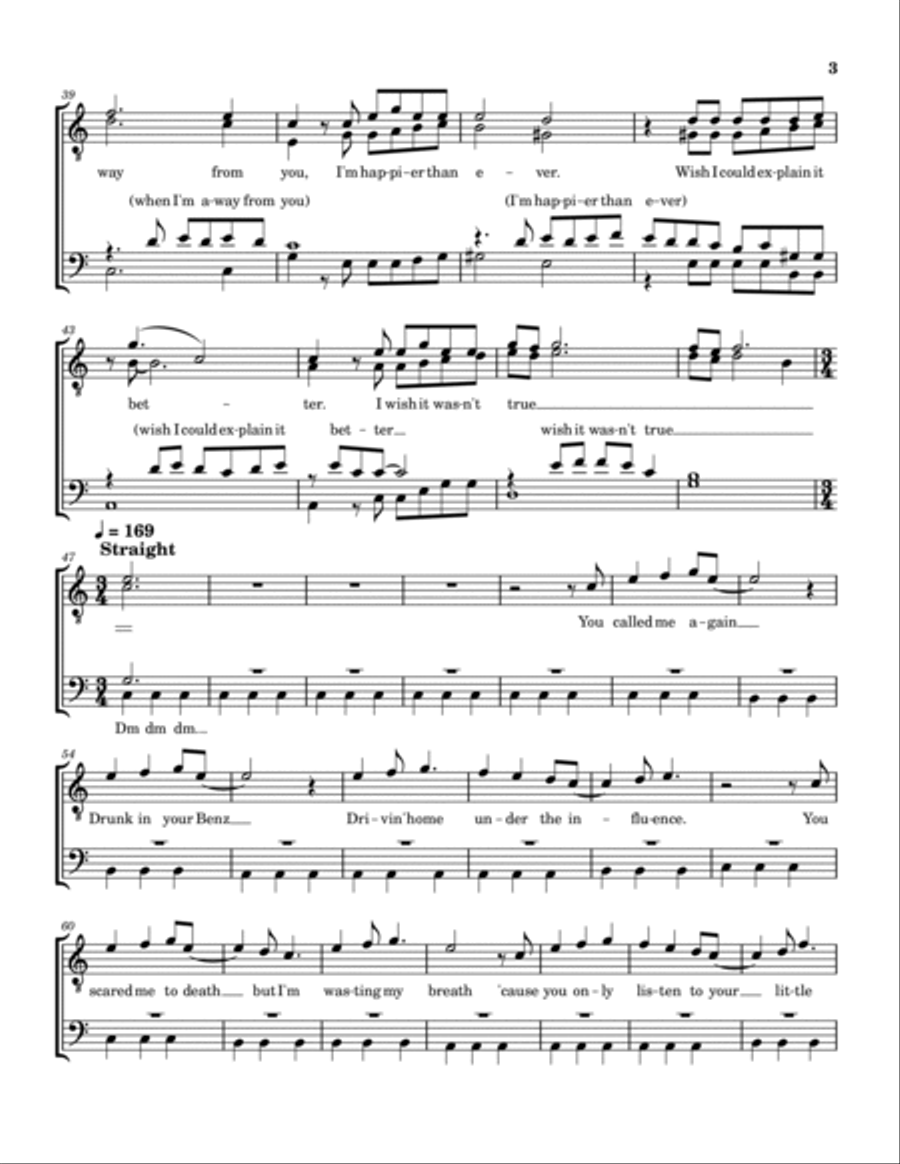 Happier Than Ever 4-Part scores gallery preview page 3