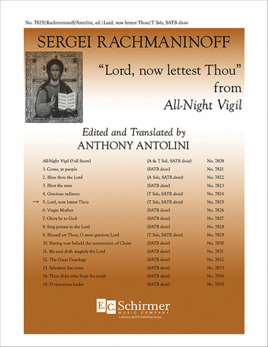 All-Night Vigil: 5. Lord, now lettest Thou Divisi scores gallery preview page 1