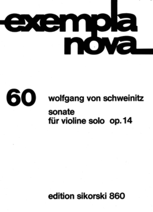 Book cover for Sonata for Violin Solo