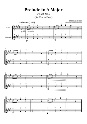 Prelude Op. 28, No. 7 (Violin Duet) - Frédéric Chopin