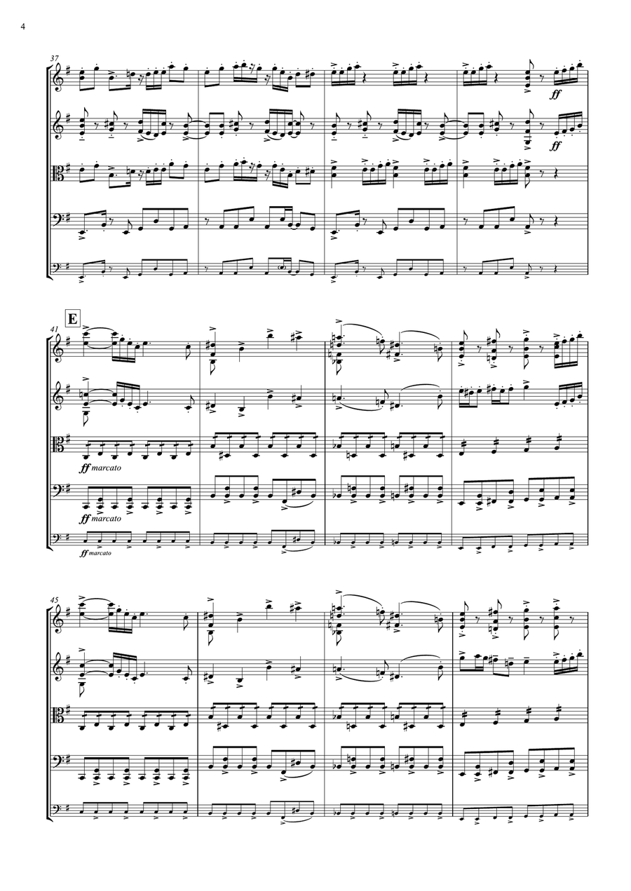 Death by Glamour (from Undertale) String Quartet scores gallery preview page 4