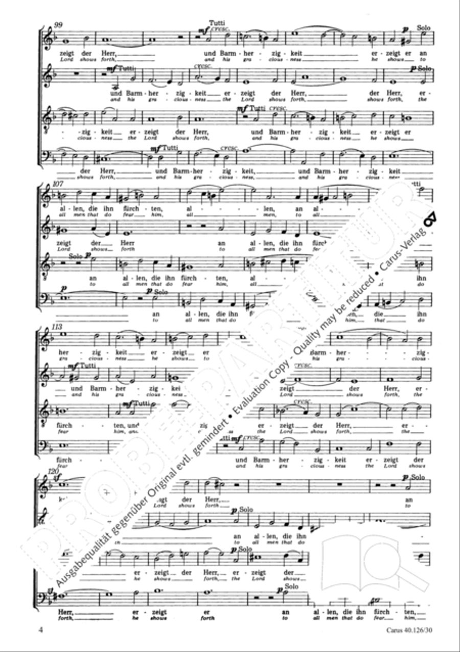 My soul exalts the Lord my God 4-Part scores gallery preview page 5