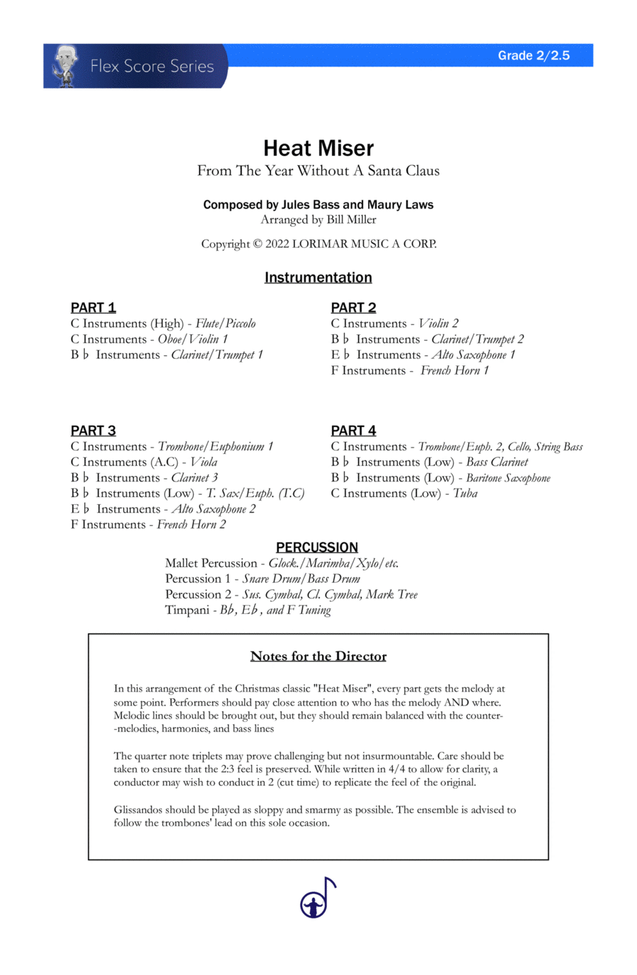 Heat Miser Concert Band scores gallery preview page 1