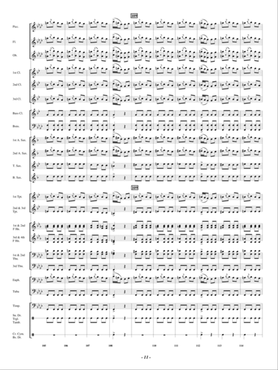 Danza Brilliante Concert Band scores gallery preview page 12