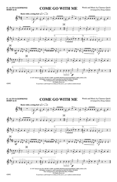 Come Go with Me: E-flat Alto Saxophone