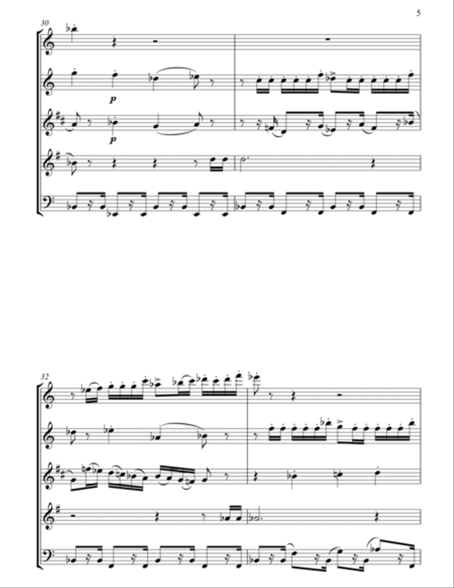 The Love For Three Oranges Woodwind Quintet scores gallery preview page 6