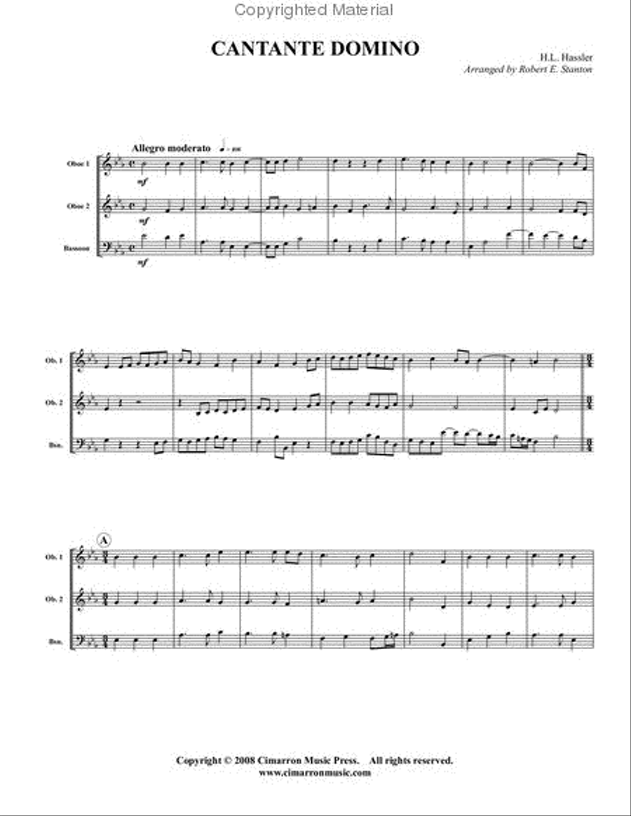 Cantate Domino Woodwind Trio scores gallery preview page 2