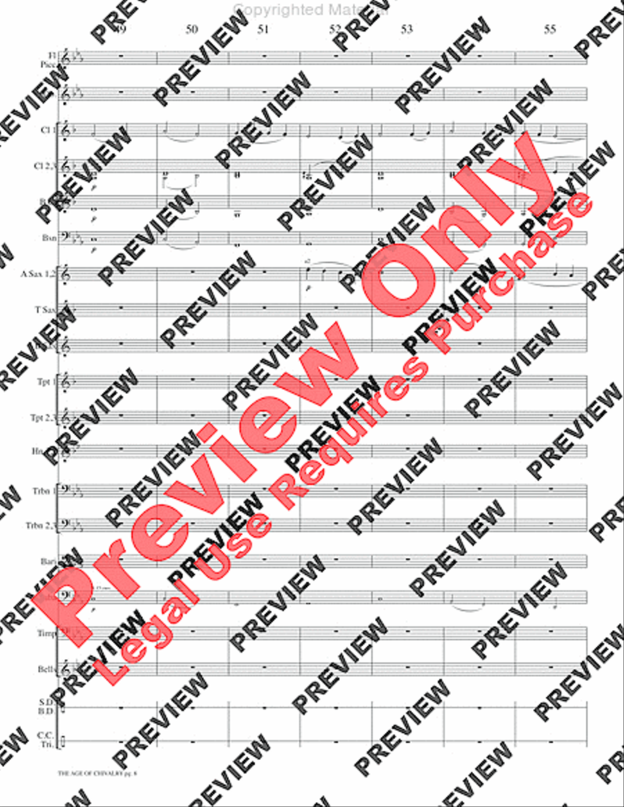 The Age of Chivalry Concert Band scores gallery preview page 11