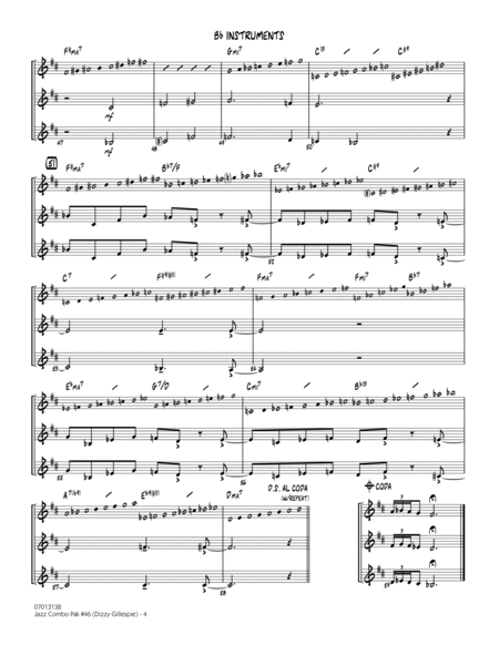 Jazz Combo Pak #46 (Dizzy Gillespie) (arr. Mark Taylor) - Bb Instruments