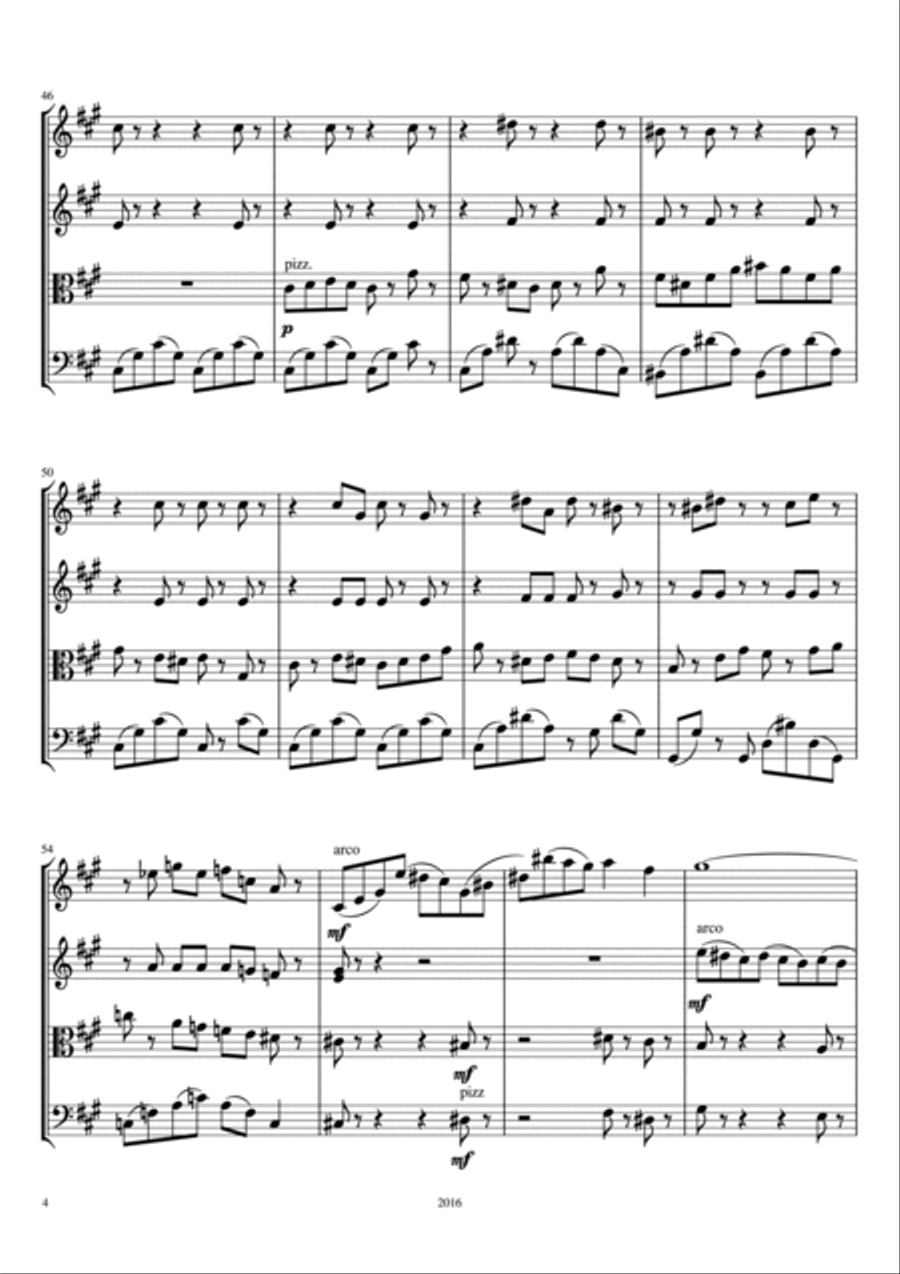 Phoenix Quartet String Quartet scores gallery preview page 4
