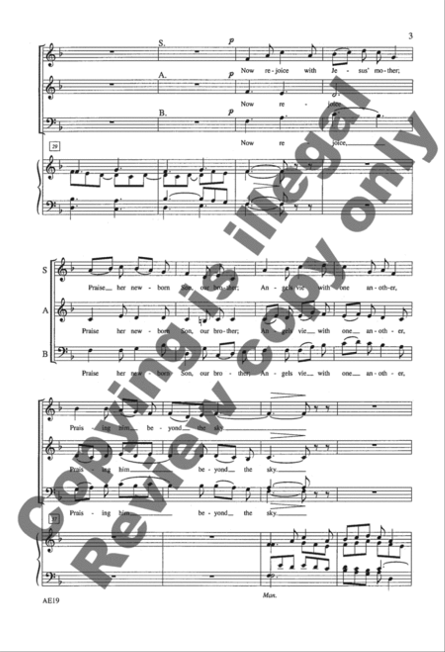 He Whom Joyous Shepherds Praised 3-Part scores gallery preview page 4