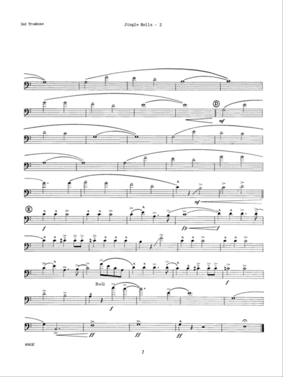 Ten Christmas Carols For Trombone Quintet - 2nd Trombone Trombone scores gallery preview page 3