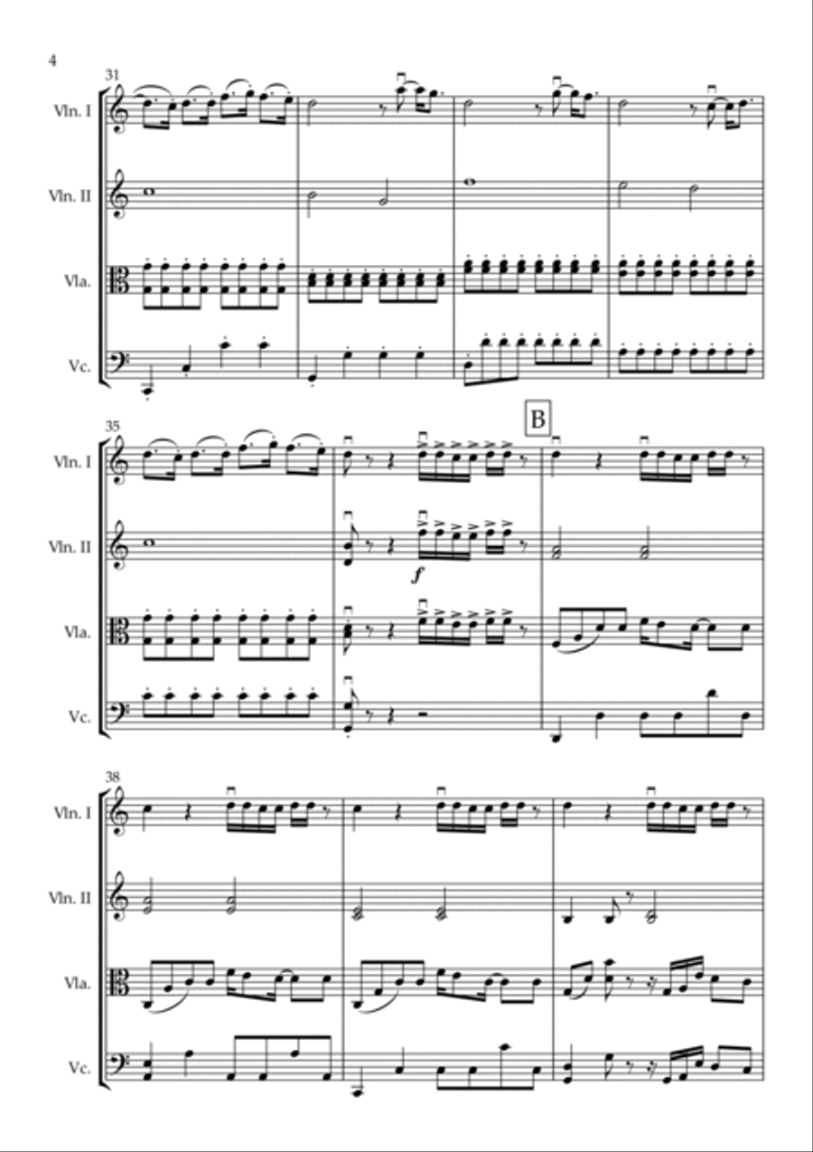 Watermelon Sugar String Quartet scores gallery preview page 4