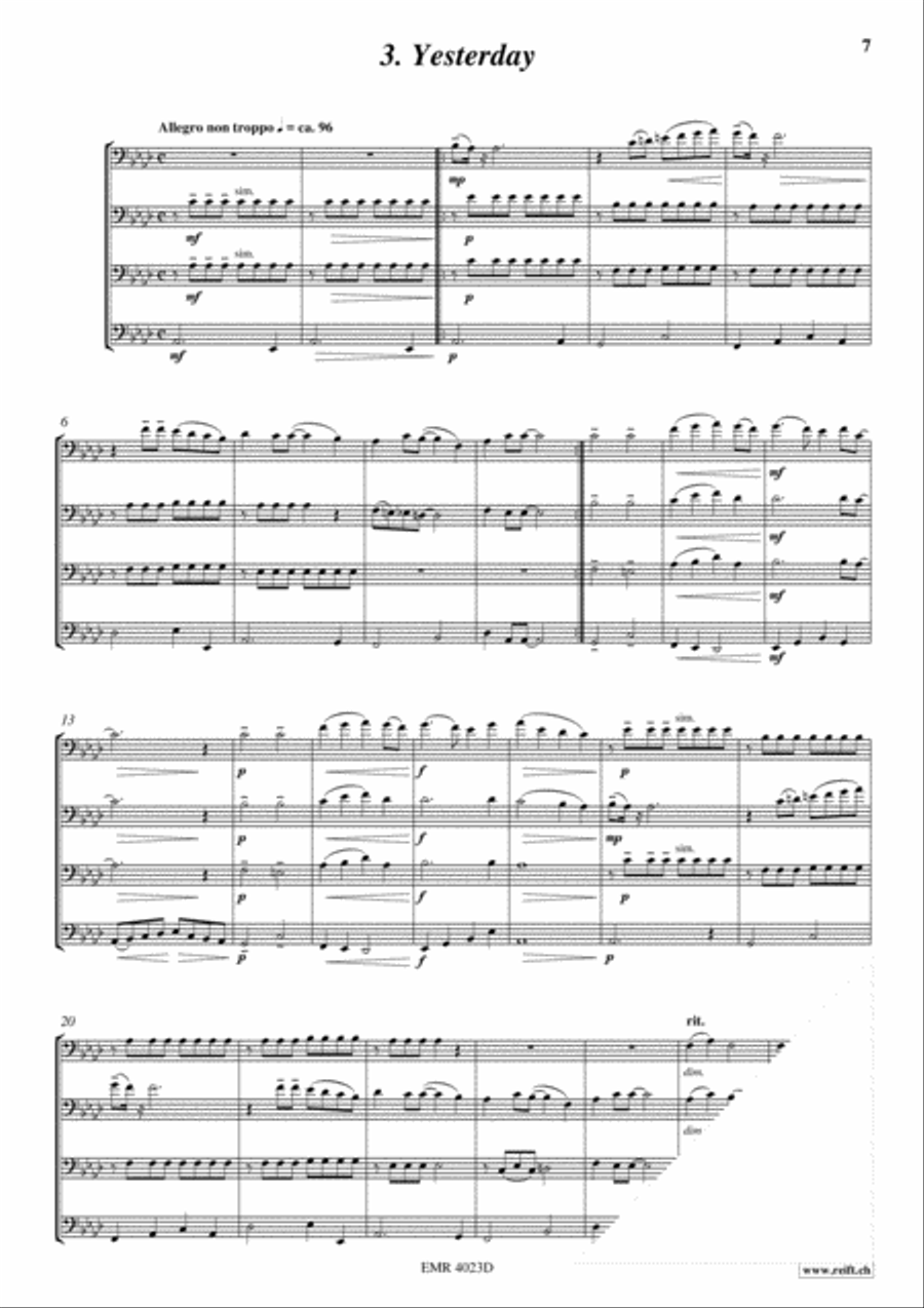 The Beatles The Beatles Bassoon Quartet scores gallery preview page 5