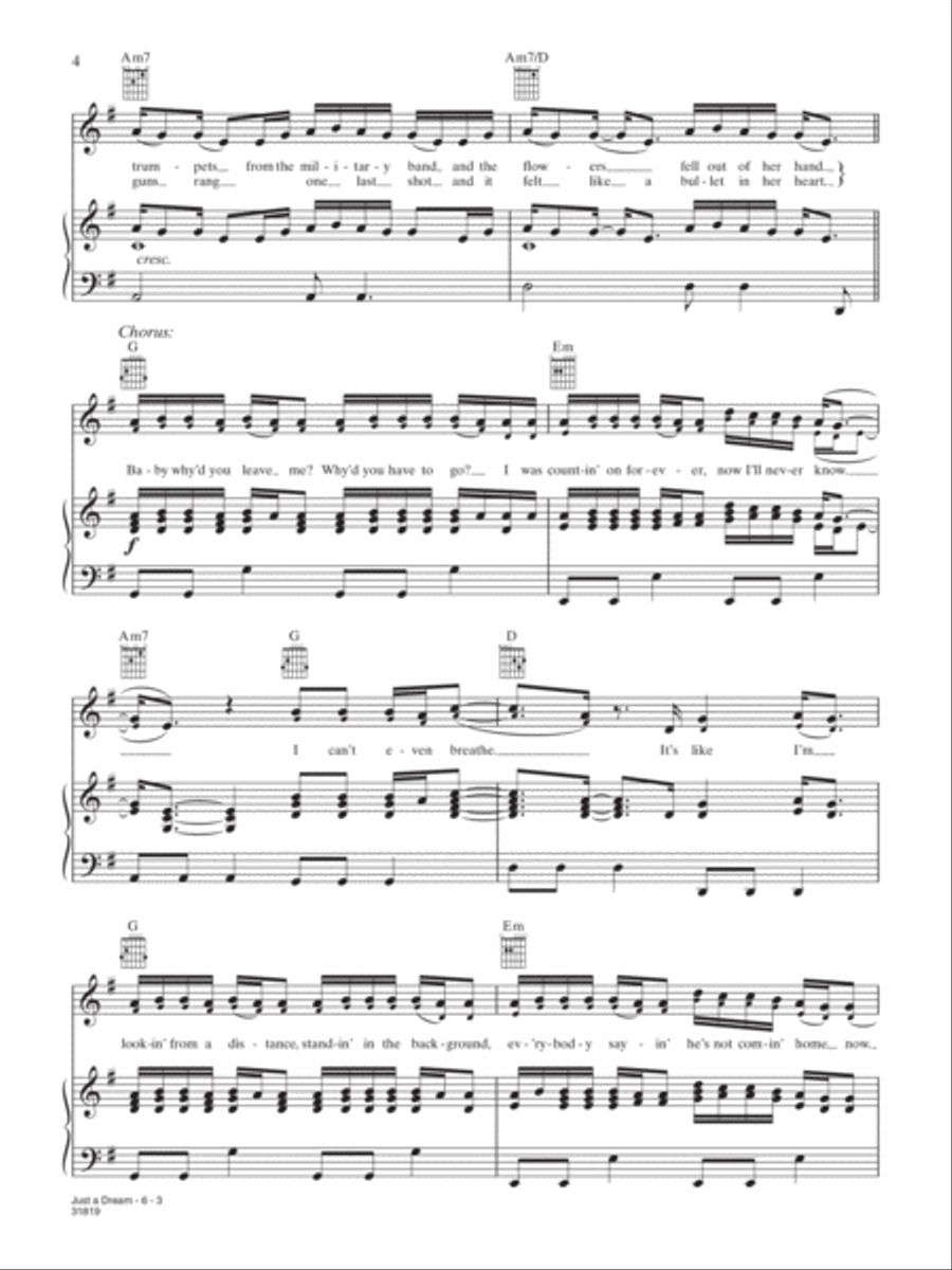 Just a Dream Just a Dream Piano, Vocal, Guitar scores gallery preview page 3