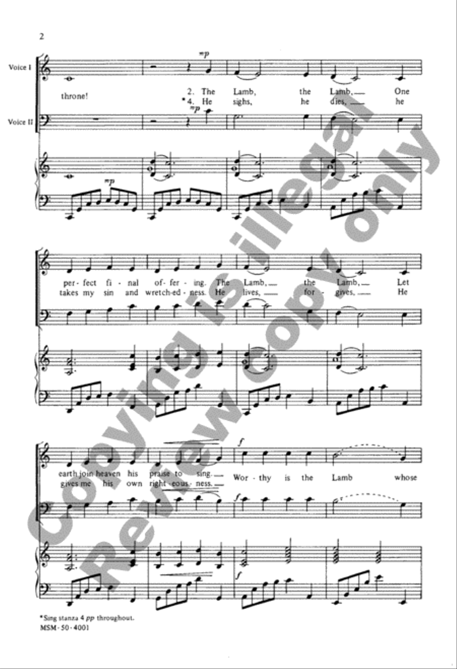 The Lamb (Choral Score) image number null