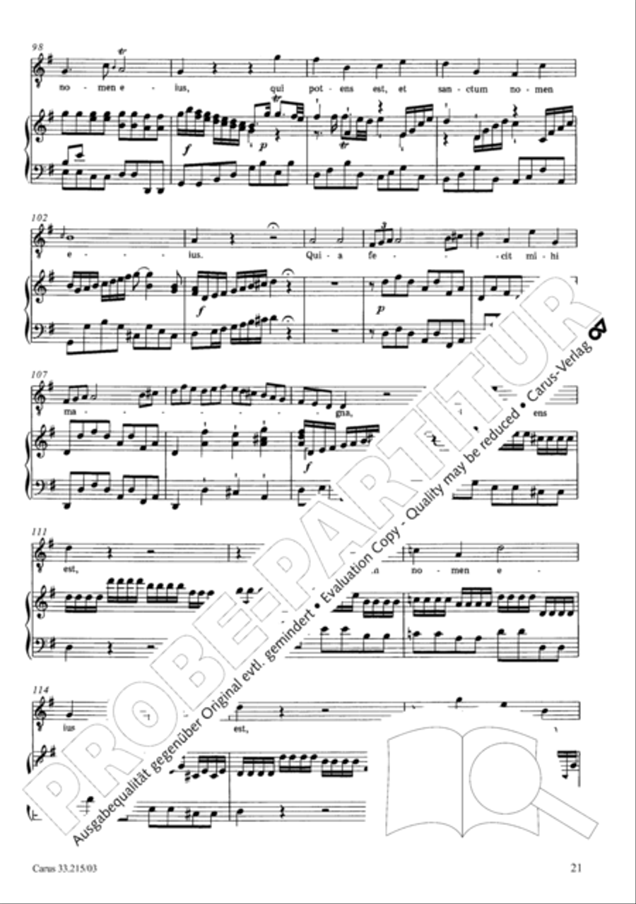 Magnificat Magnificat 4-Part scores gallery preview page 22