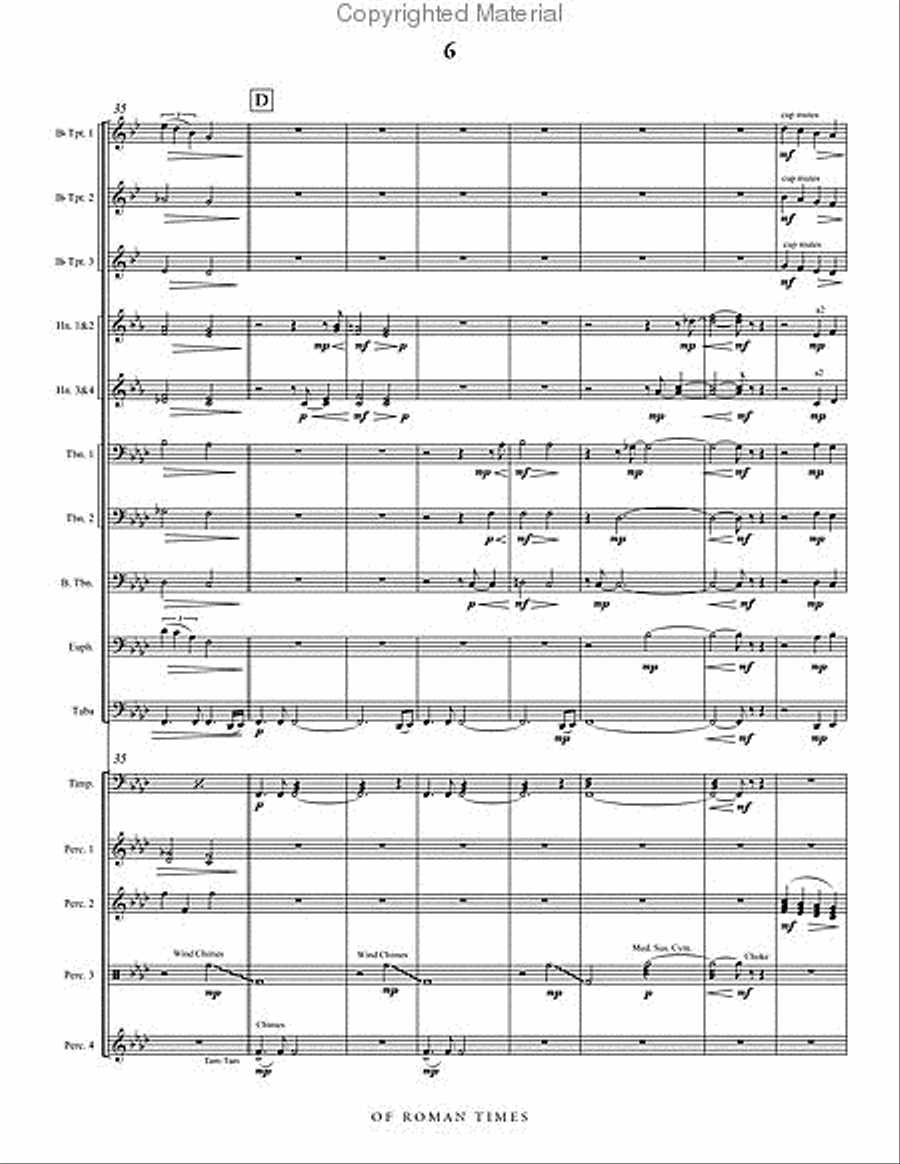 Of Roman Times (score & parts) Percussion Ensemble scores gallery preview page 7