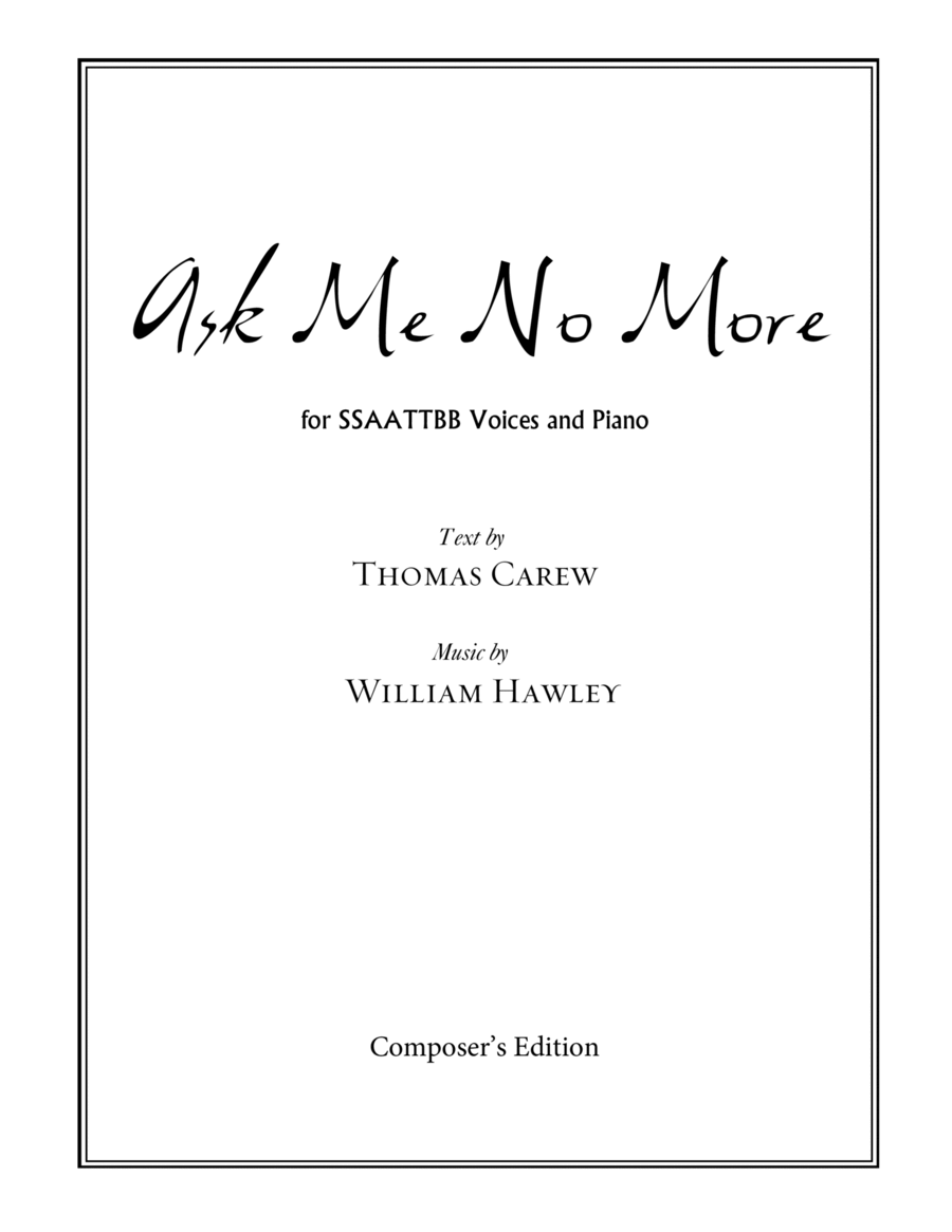 Ask Me No More Divisi scores gallery preview page 1