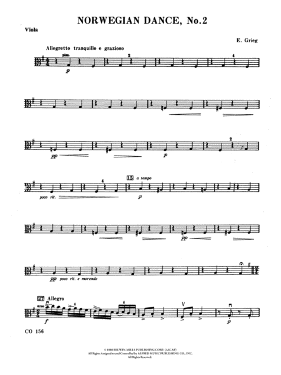 Norwegian Dances Nos. 2 & 3: Viola Full Orchestra scores gallery preview page 2