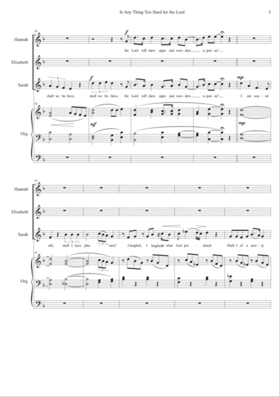 Is Any Thing Too Hard for the Lord SSA scores gallery preview page 6