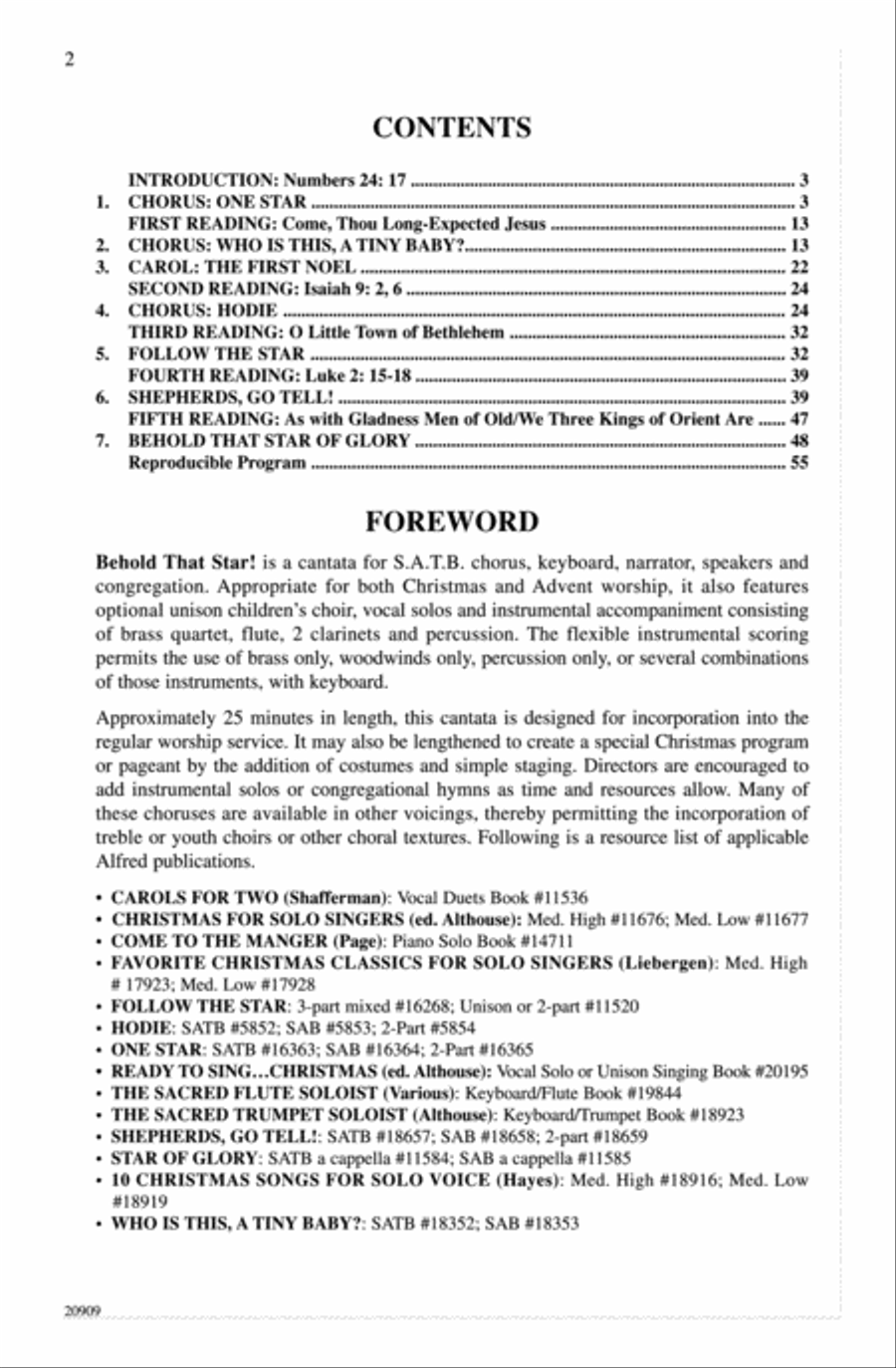 Behold That Star! 4-Part scores gallery preview page 3