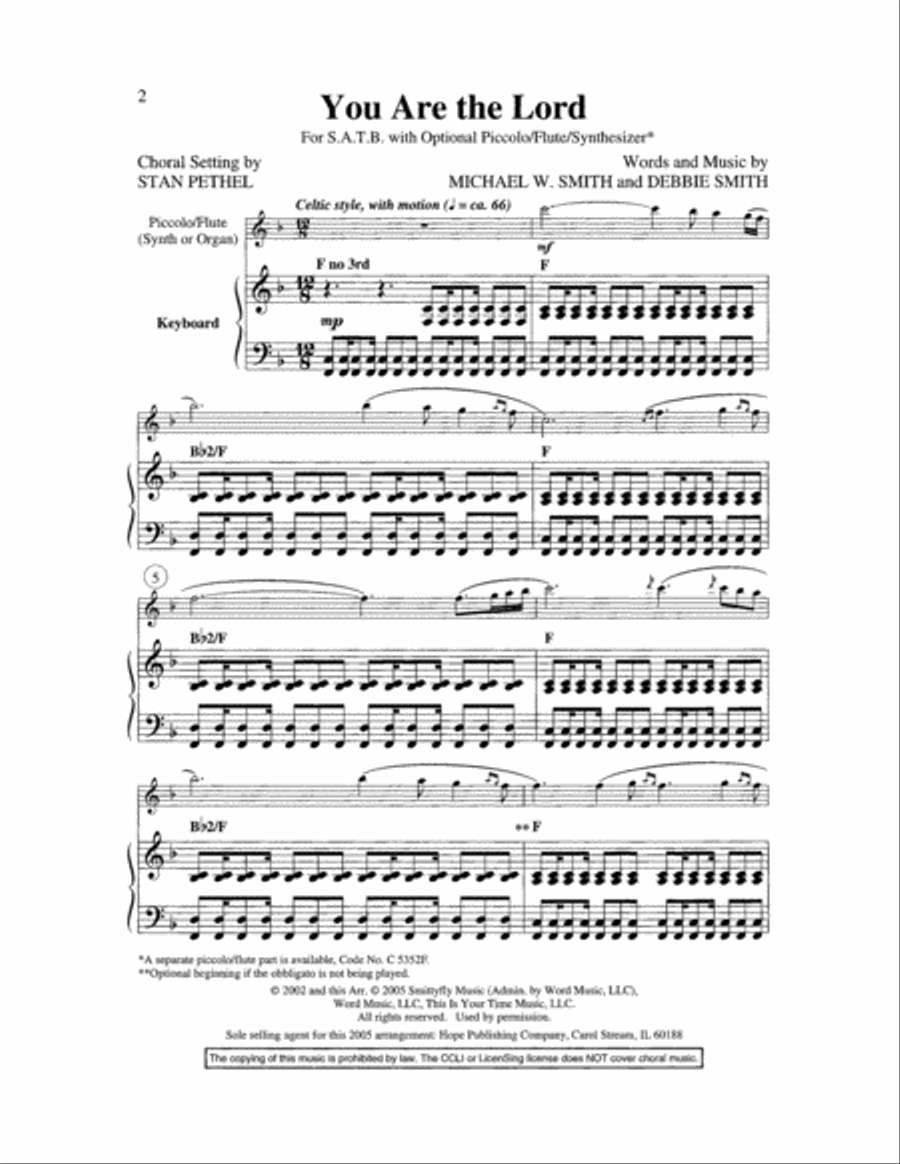 You Are the Lord Choir scores gallery preview page 2