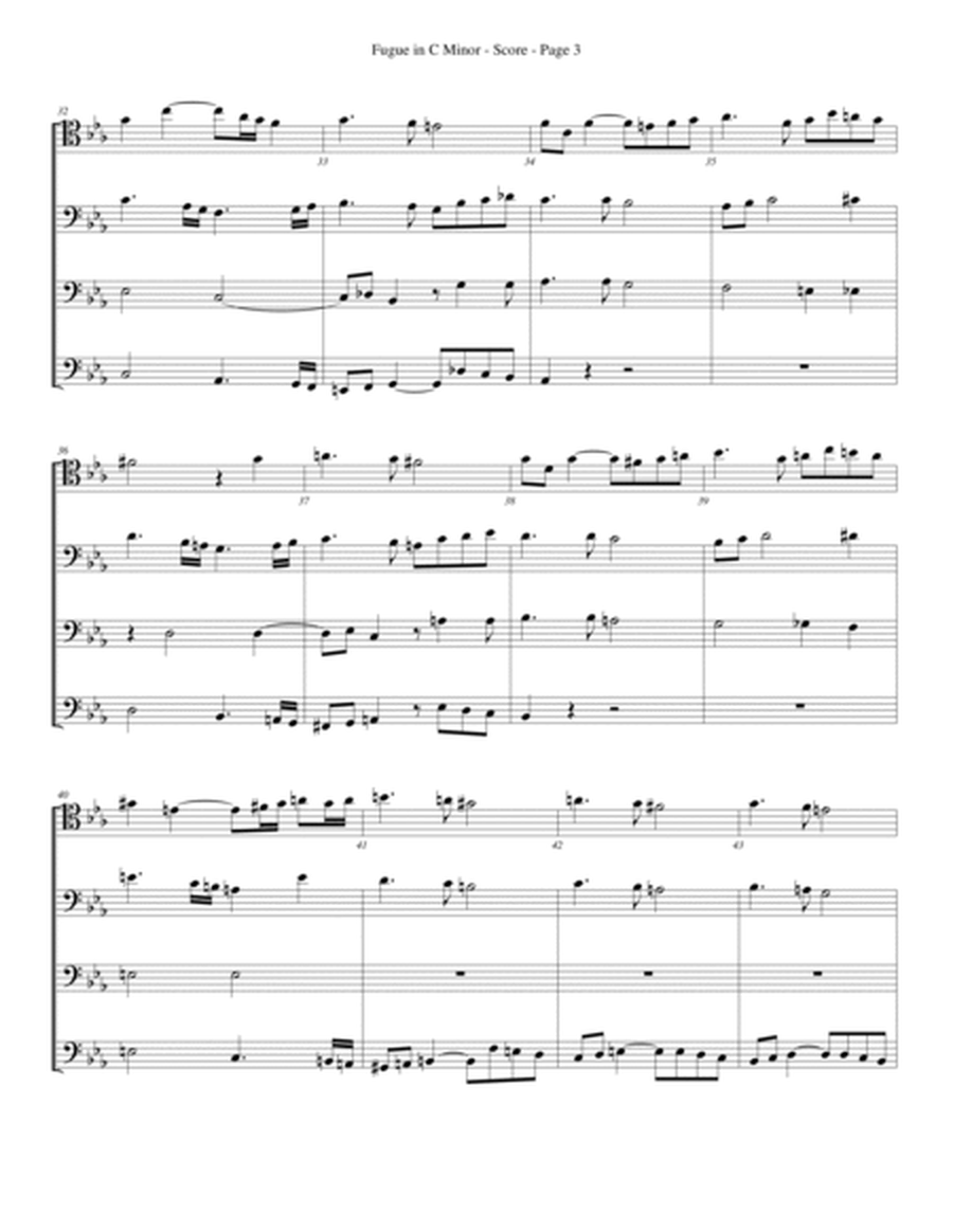 Fugue in C Minor for Trombone or Low Brass Quartet