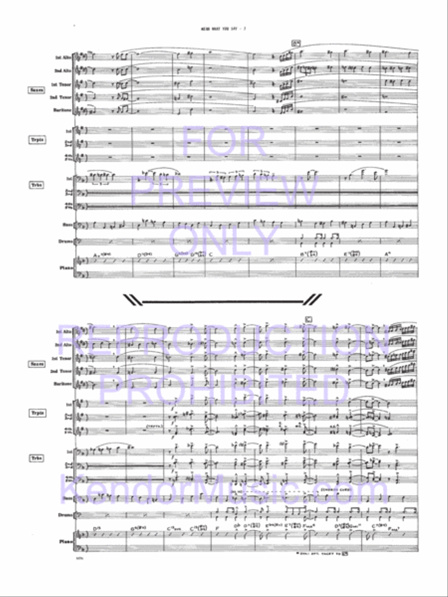 Mean What You Say Jazz Ensemble scores gallery preview page 4