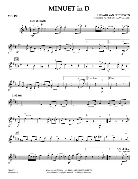 Minuet in D - Violin 1