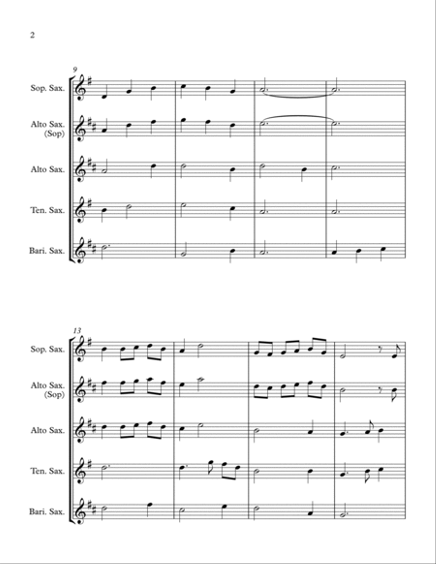 First Light - for Saxophone Quartet Saxophone Quartet scores gallery preview page 4
