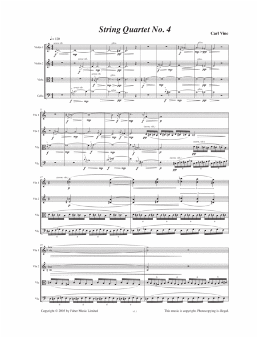 String Quartet No. 4 String Quartet scores gallery preview page 2
