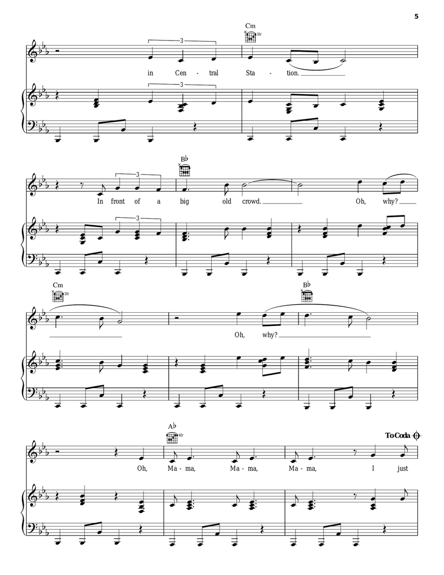 Man Down Piano, Vocal, Guitar scores gallery preview page 5